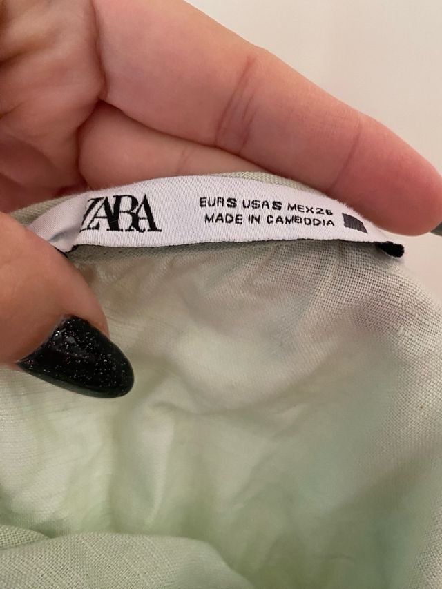 Vestido S de Zara verde