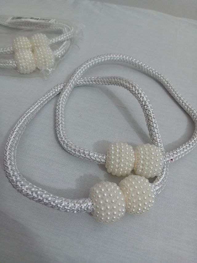 4 fermatenda in argento/panna