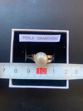 Anillo con perla Swarovski