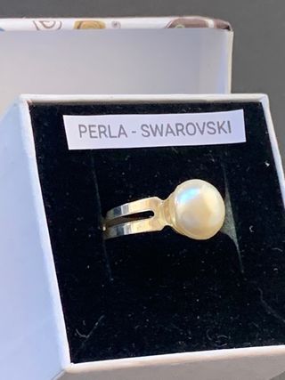 Anillo con perla Swarovski