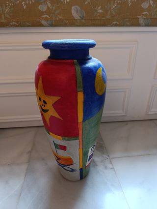 Jarrón portuguès de barro cocido
