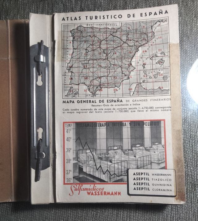 CARTELLA ATLANTE TURISTICO DELLA SPAGNA