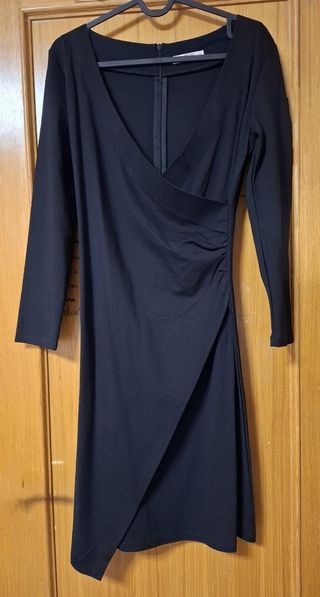 Vestido Nochevieja fiesta negro inside manga larga