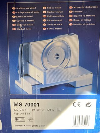 Cortadora de fiambre Siemens MS70001