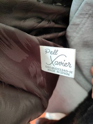 Abrigo de Muton  negro auténtico