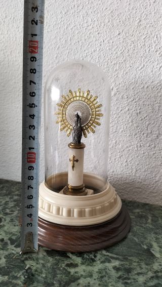 Virgen del pilar color plata y oro 