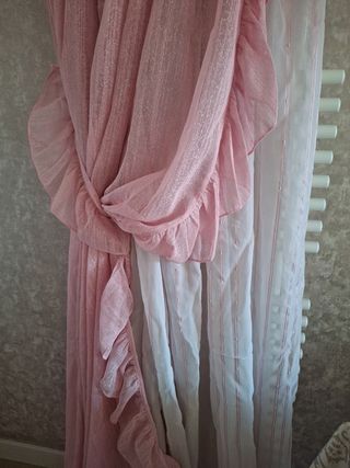 Cortinas dos piezas con abrazaderas