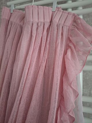 Cortinas dos piezas con abrazaderas