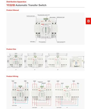 Switch de transferencia automática 4P 63A CNC