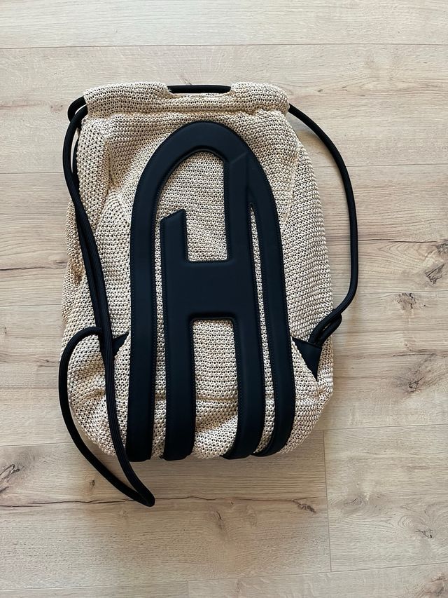 Zaino DIESEL in rafia con maxi logo