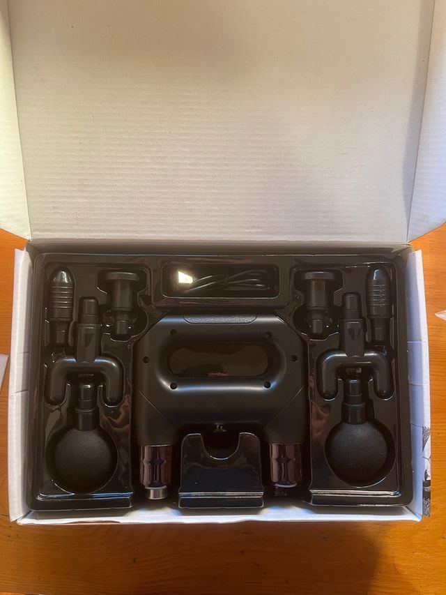 Pistola de masaje doble