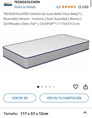 Colchón de Cuna Bebé Visco
