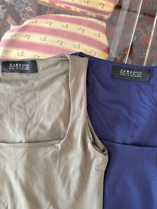pack 4 top poliamida tirante ancho Zara