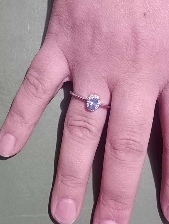 Anillo de plata de ley 925 con piedra natural