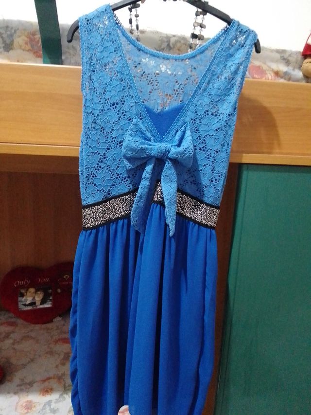 Vestitino merletto azzurro