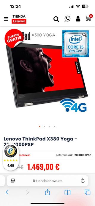 Portátil Lenovo ThinkPad X380 Yoga