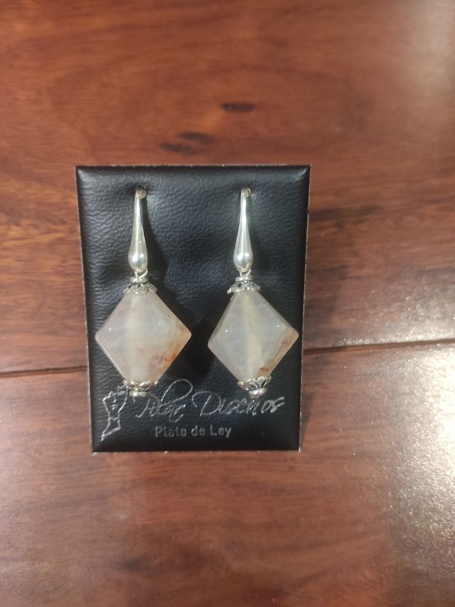 Pendientes Plata y rodocrosita