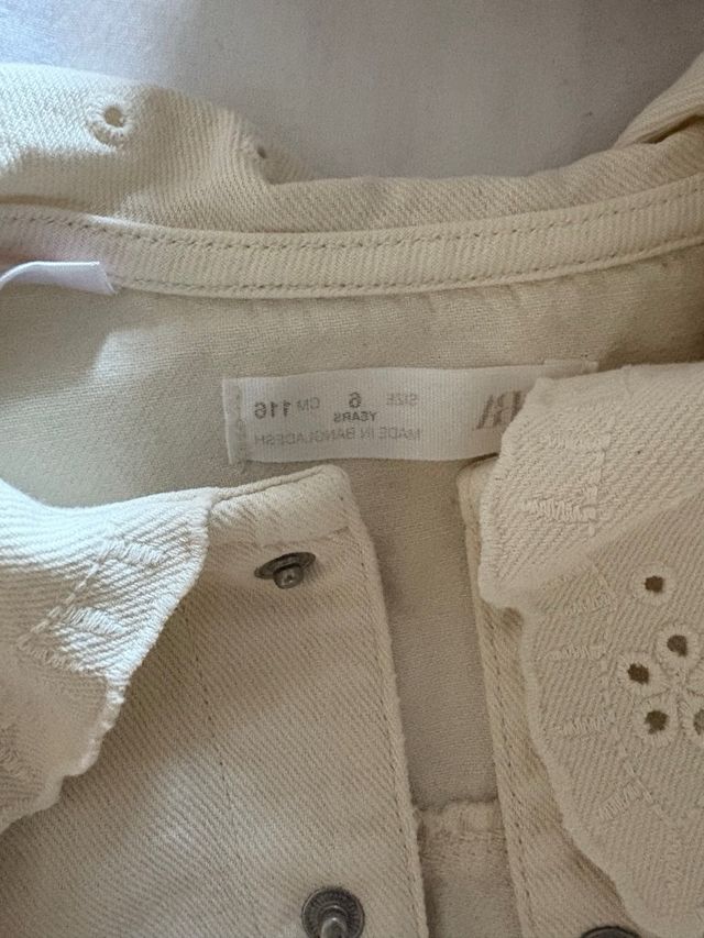 Chaqueta o sobrecamisa zara talla 6 niña
