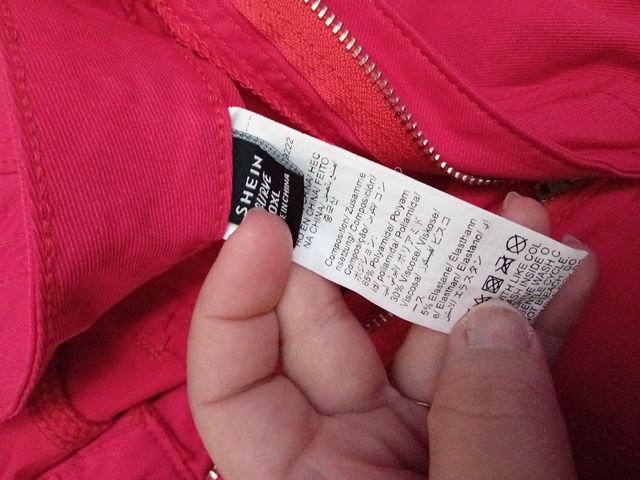 Pantalone vita alta donna, rosso, Tg.48