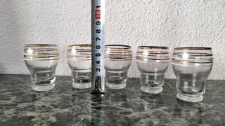 Lote de 5 vasos de vidrio