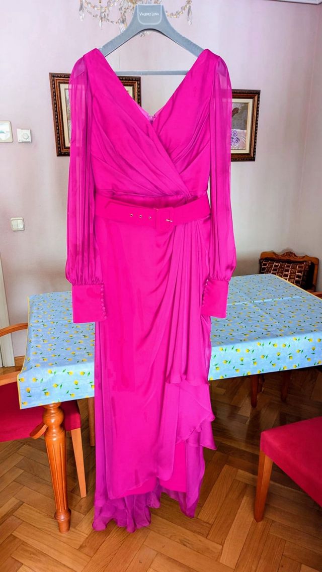 Vestidomono fiesta/madrina Fucsia (valerio luna)