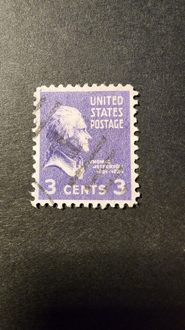 Francobollo da 3 centesimi USA Thomas Jefferson