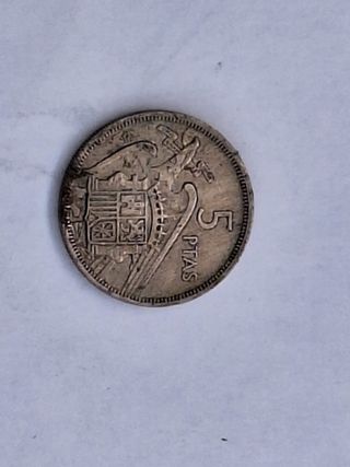 Moneda antigua 5 ptas 1957 *75