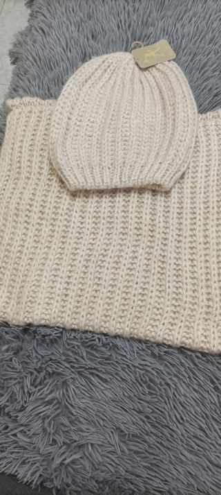 Gorro+ bufanda cerrada de mujer