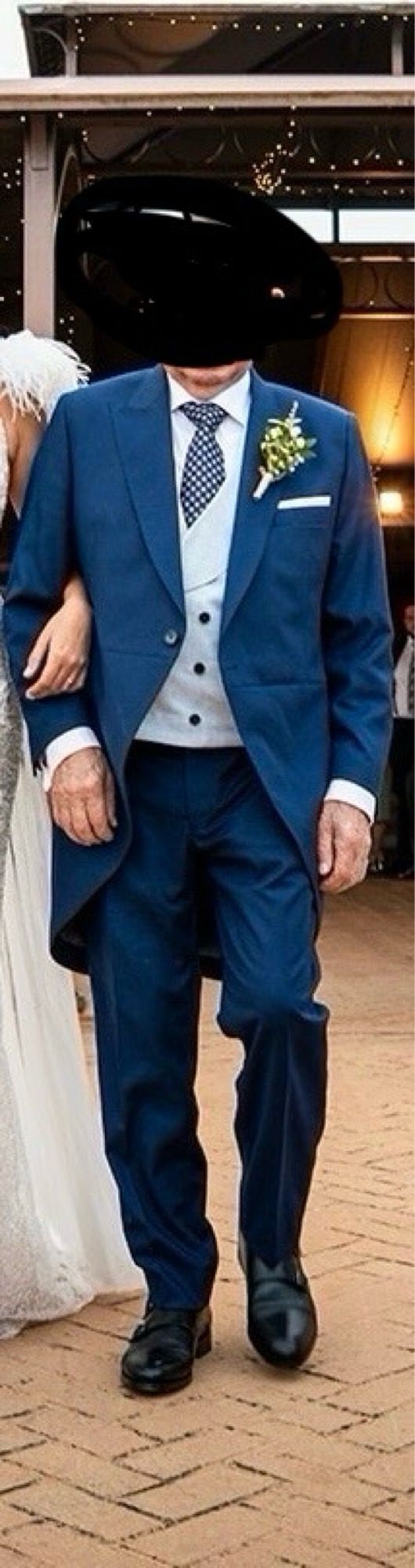 Traje chaqué boda ceremonia azul talla 54