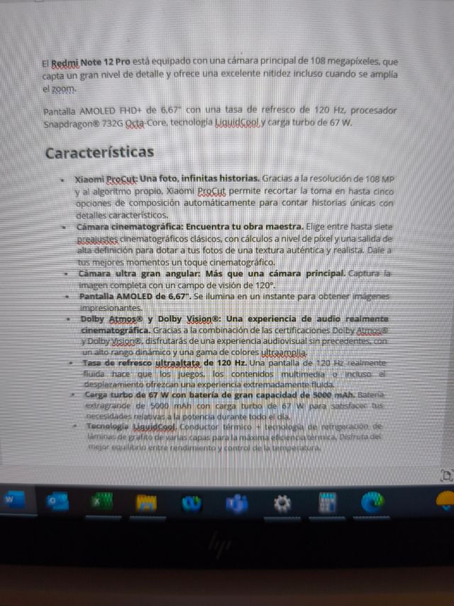 XIAOMI REDMI NOTE 12 PRO