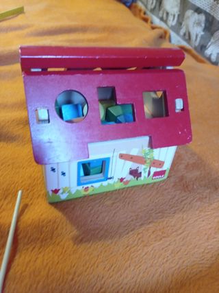 Casa madera piezas encajar, Diset