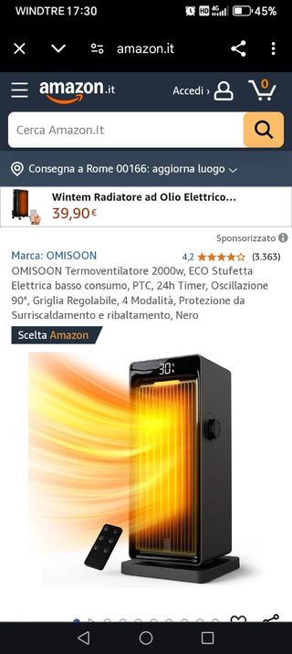 Radiatore aria calda nuovo