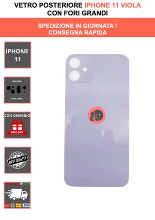 VETRO  RICAMBIO PER IPHONE 11 LILLA