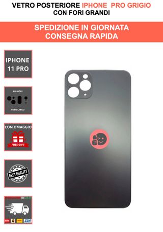 VETRO  RICAMBIO PER IPHONE 11 PRO GRIGIO