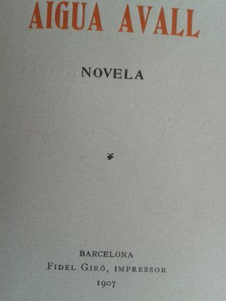 LIBROS EN CATALAN REVOLTA NOVELETES AIGUA AVALL