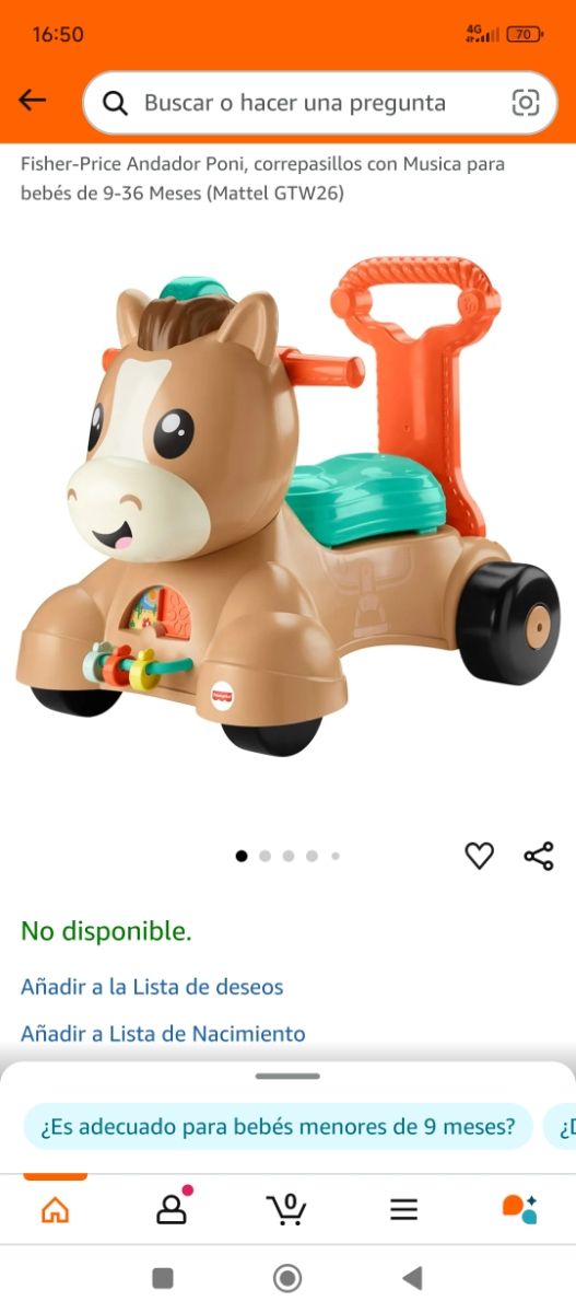 Pony Correpasillos Con Música Y Luces