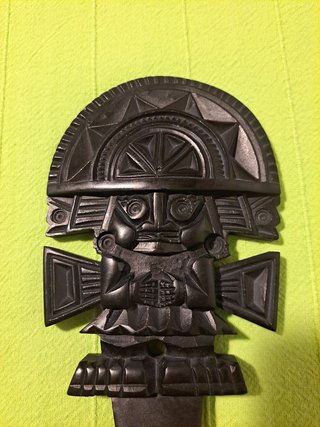 ARTESANÍA INDÍGENA - TUMI - FIGURA CEREMONIAL PERÚ