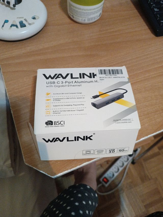 Wavlink USB C 3 PORT Aluminio Adaptador
