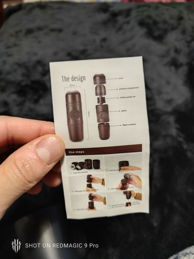 Cafetera viaje manual, sin pilas ni nada