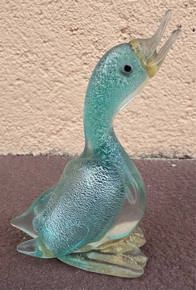 Figura de cristal soplado italiano pato