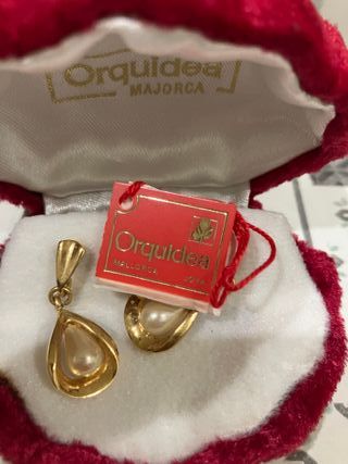 pendientes de plata y perla mallorquina