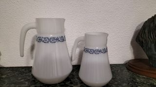 Pack de 2 jarras cristal opalino 