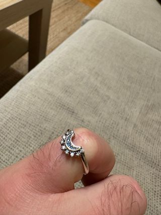 Anillo PANDORA plata Luna Celestial Azul