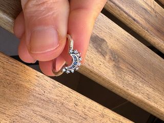 Anillo PANDORA plata Luna Celestial Azul