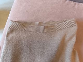 Falda tubo larga punto beige. Vero moda