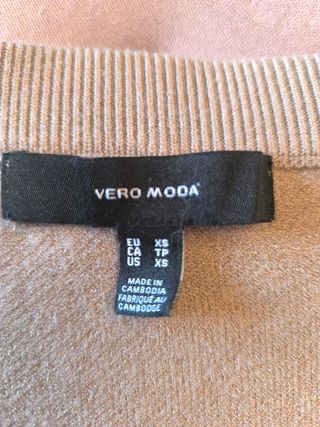 Falda tubo larga punto beige. Vero moda