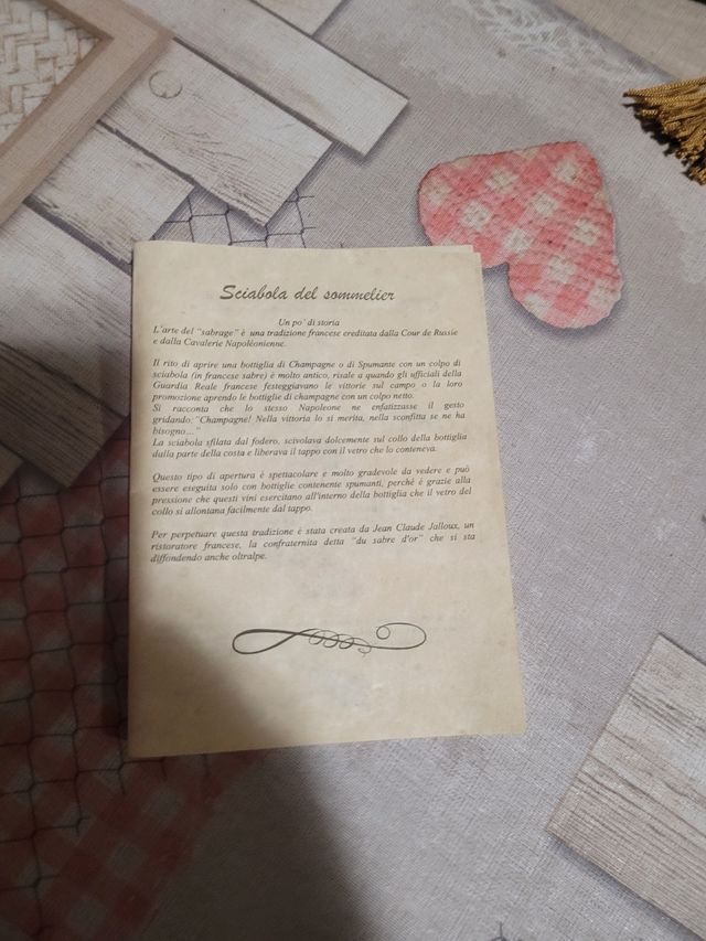 Sciabola del sommelier