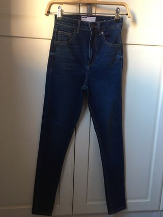 Pantalón tejano azúl niña T 11-12