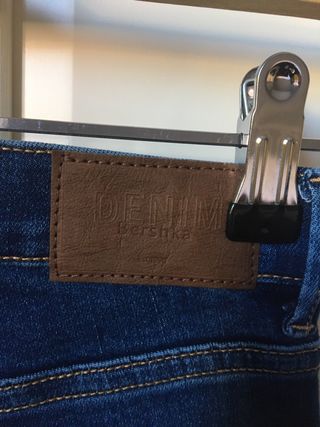 Pantalón tejano azúl niña T 11-12