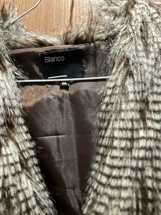 Chaleco plumas blanco talla 38